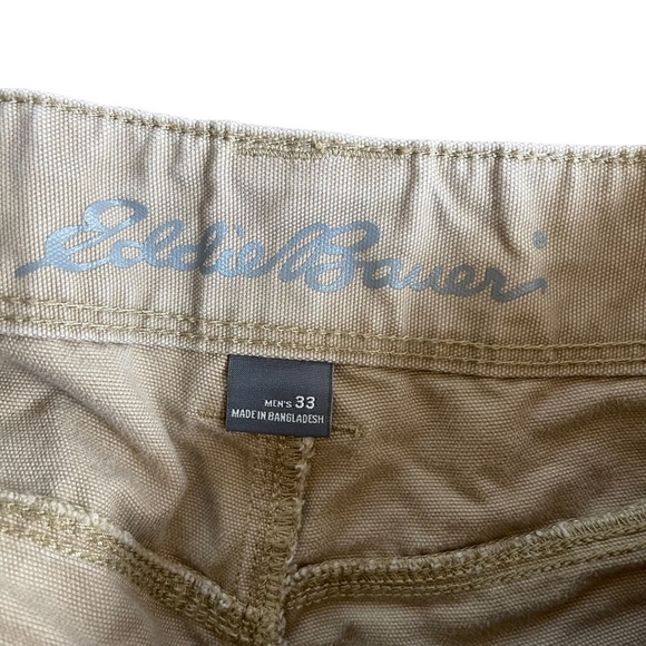 Eddie Bauer Specially Dry Khaki Cargo Short Size: 33 - Picture 6 of 7